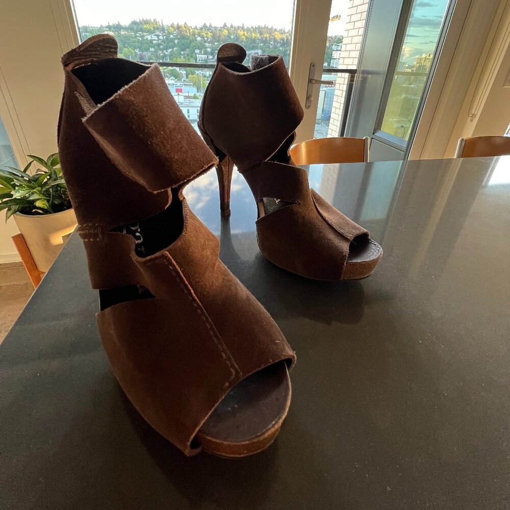 Pedro Garcia Suede Heel Sandals